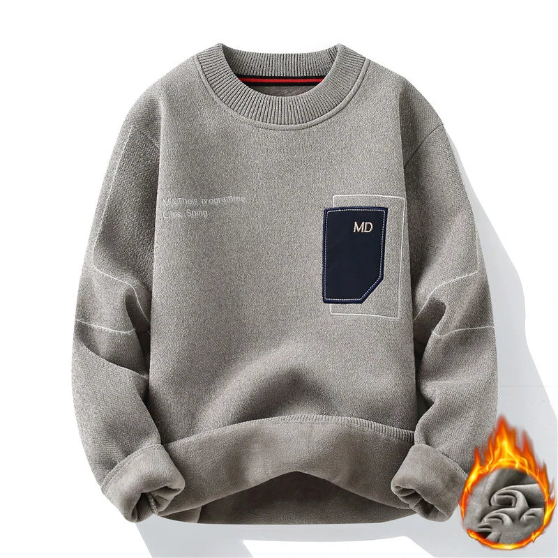 Pullovers Sweater For Men Men's Clothing Men's Sweat-shirt Spring Casual Streetwear Knit Autumn Fashion Hombre Warm Solid Male