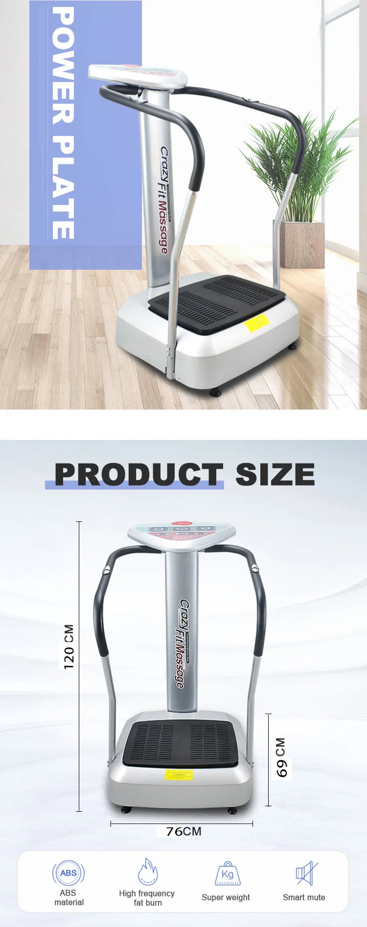 Indoor Home Gym Equipment Whole Body Lose Weight Slimming Platform Massage Smart Vibration Machine With Screening