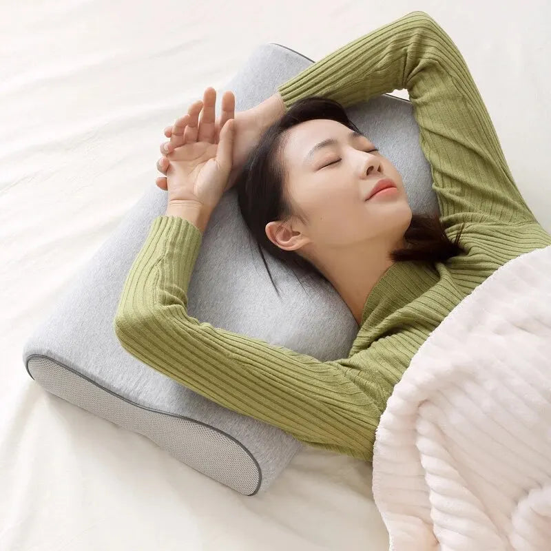 Orthopedic Memory Foam Pillow Neck Protection Slow Rebound Memory Pillow Wave Curve Shape Health Cervical Neck