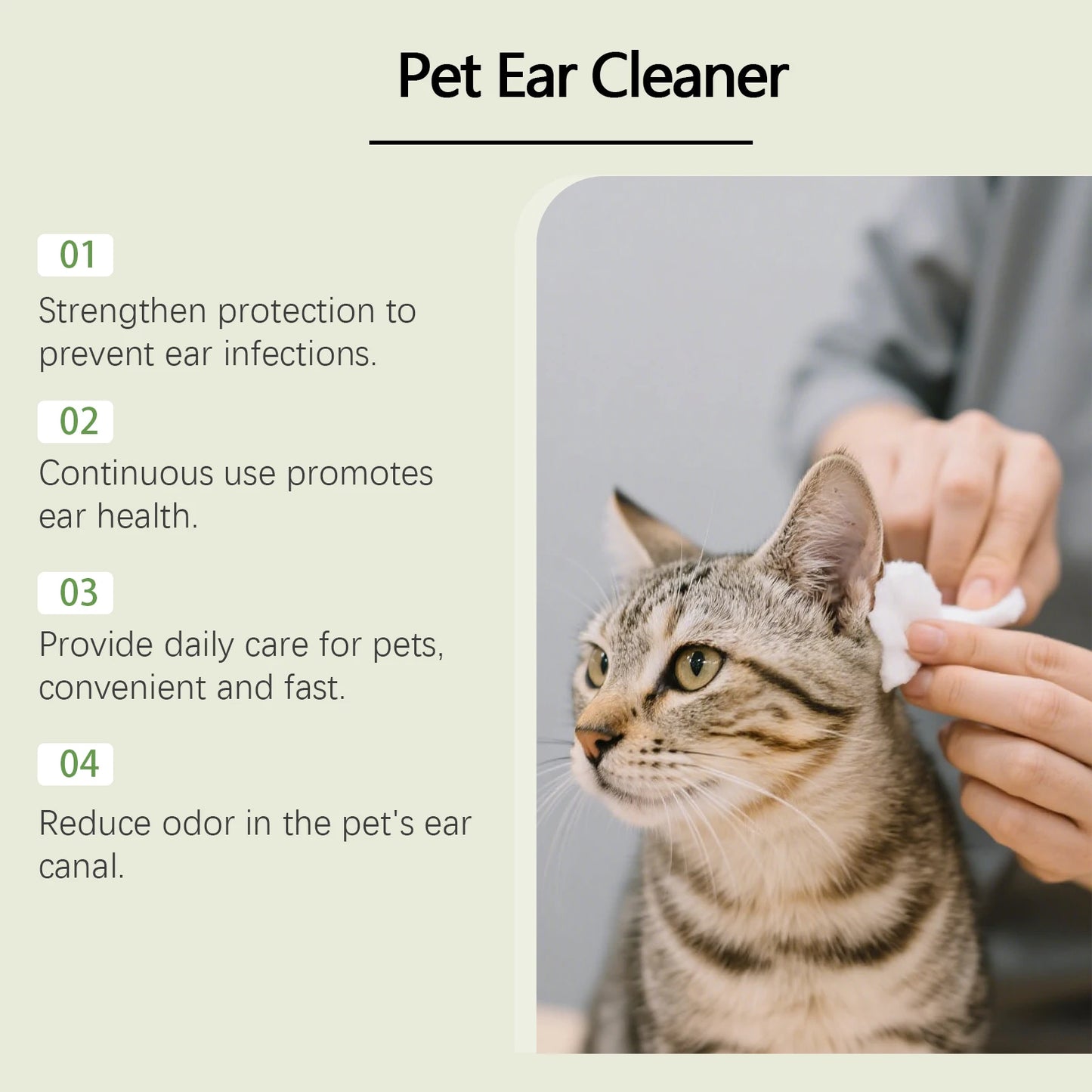 Universal Pet Ear Care Drops (Cats & Dogs) - Gentle Cleansing, Odor Removal. Daily Nourishment & Ear Care for Pets