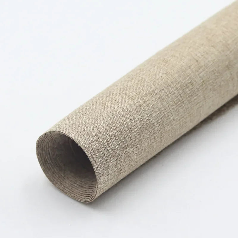 Self Adhesive Linen Fabric Adhesive Durable Linen Cloth for Sofa Furniture Car Seats Office Chairs Boxes Handicraft Handmade DIY
