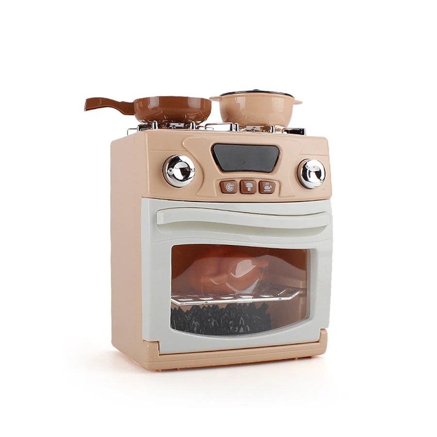 Mini Kitchen Appliance Toys for Kids Role Play Cooking Set Microwave Toaster Coffee Machine Washing Machine Learning Playset