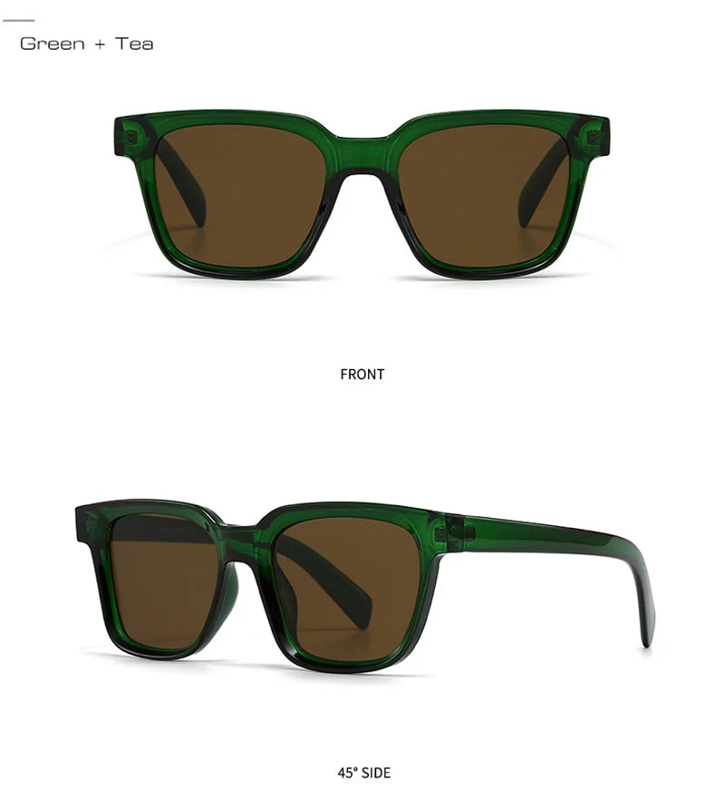 SHAUNA Retro Square Sunglasses Women Shades UV400 Fashion Men Trending Sun Glasses