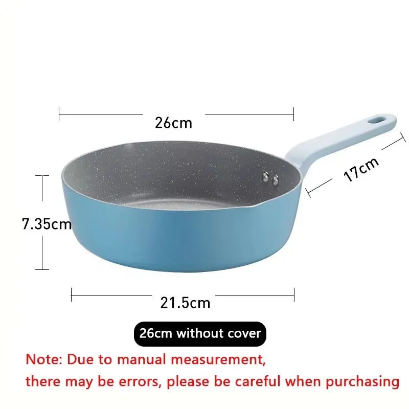 COOKER KING  24/26/28cm Maifan Stone Non-stick Frying Pan Pancake Household Chef Pot Universal Gas Induction Cooker Kitchenware