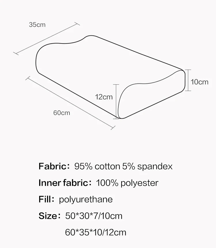 Orthopedic Memory Foam Pillow Neck Protection Slow Rebound Memory Pillow Wave Curve Shape Health Cervical Neck