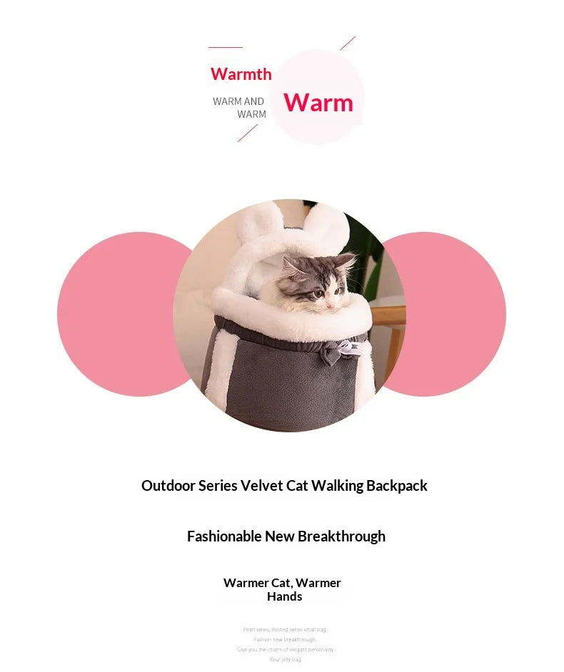 Pet backpack for outdoor activities large capacity for small and medium-sized dogs cats portable backpack for travel and hiking