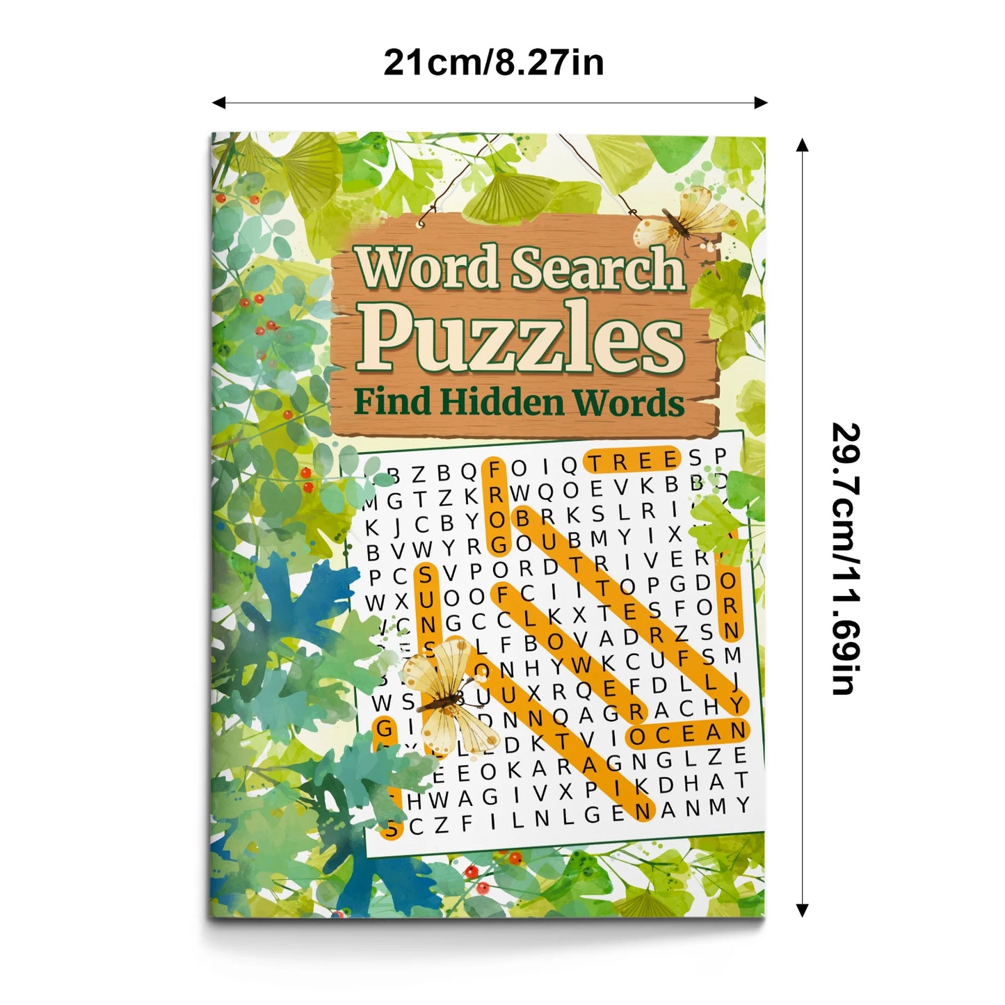 Word Search Puzzles – Find Hidden Words, Brain-Boosting Activity Book for Kids and Adults, Fun Vocabulary Game