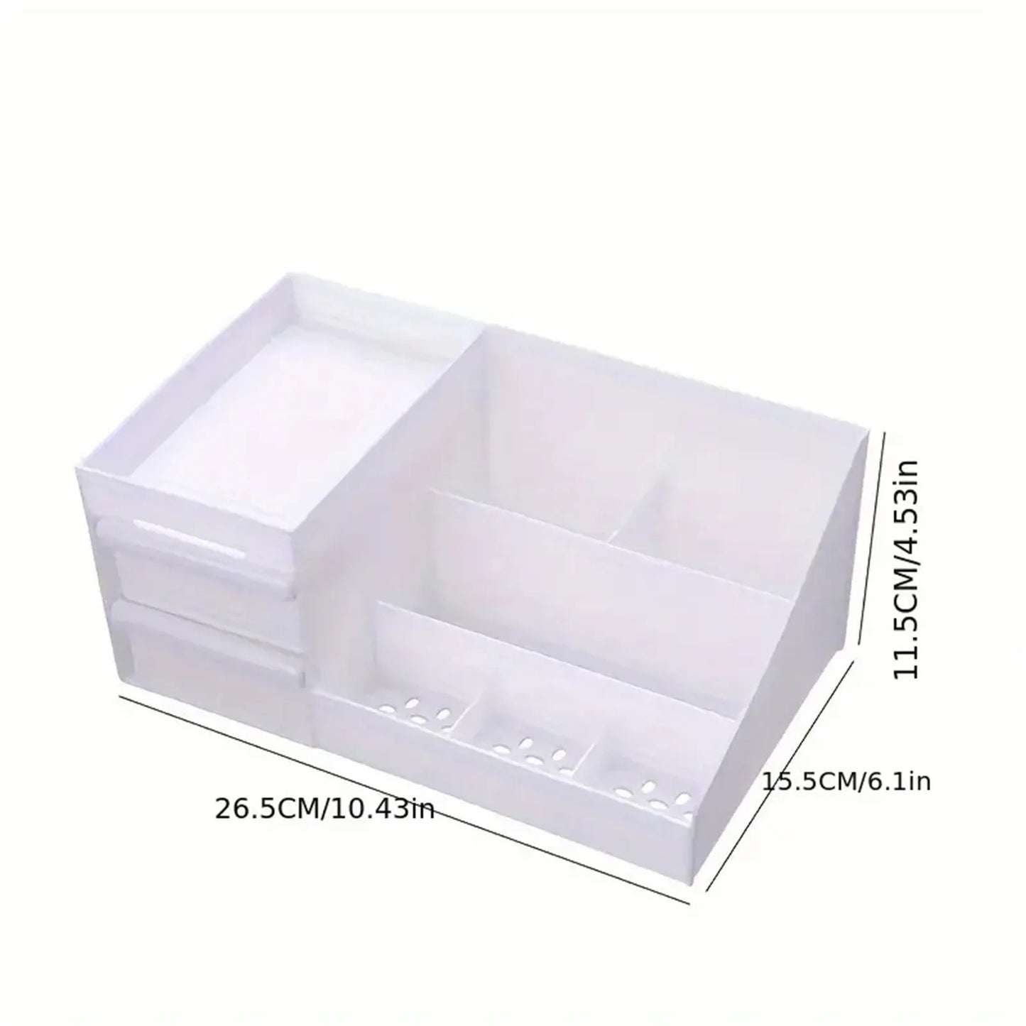 Cosmetic Display Case Desk Storage Box with Clear Drawers Large Capacity Makeup Brush Organizer For Bathroom Desktop