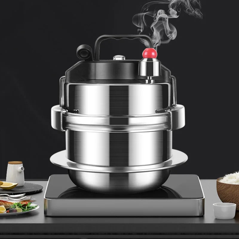 0.8-2L outdoor small pressure cooker camping 304 stainless steel portable kitchen rice cooker cooking tools pressure cooker