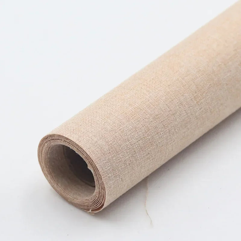 Self Adhesive Linen Fabric Adhesive Durable Linen Cloth for Sofa Furniture Car Seats Office Chairs Boxes Handicraft Handmade DIY