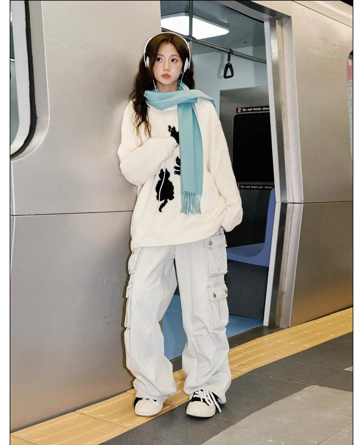 Pullovers Women Cartoon Trendy All-match O-neck Lazy Style Autumn Winter Imitation Mink-fleece Knitted Cozy Chic Ins Sweaters