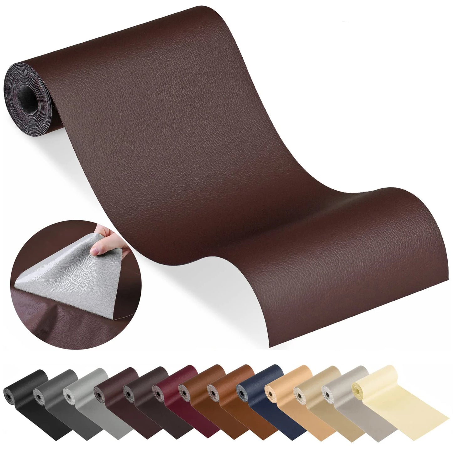 Leather Repair Patch for Furniture Sofa Car Seats Office Chairs Couch Scratch Tape Kit Self Adhesive Waterproof Sticker Hand Bag
