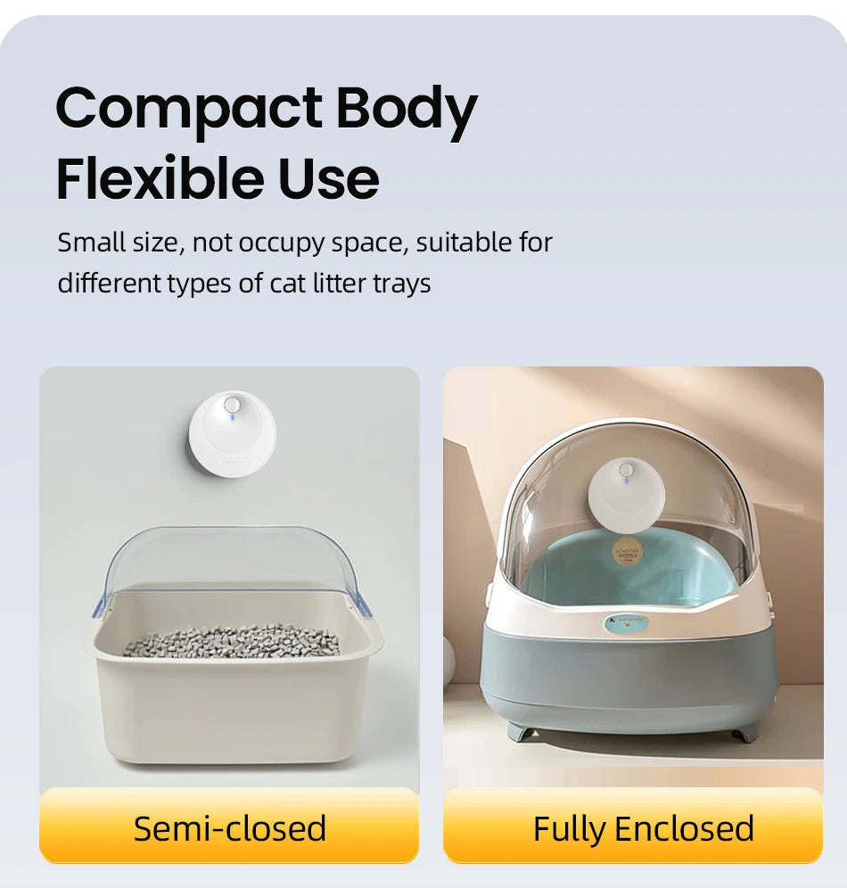 ROJECO 4000mAh Smart Cat Litter Deodoriser Automatic Cat Litter Box Odor Purifier For Pet Toilet Deodorant Purifier Accessories