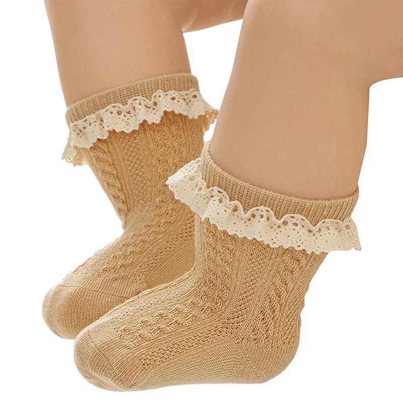 Adorable Infant Girls Ruffle Socks Perfect for Special Occasions like Baptisms Birthdays and Family Photoshoots