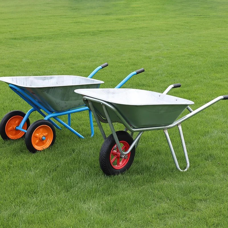 Hot Sale Metal Wheelbarrow With Pneumatic Wheels For Garden And Construction Use Building Equipment For Farm Tools