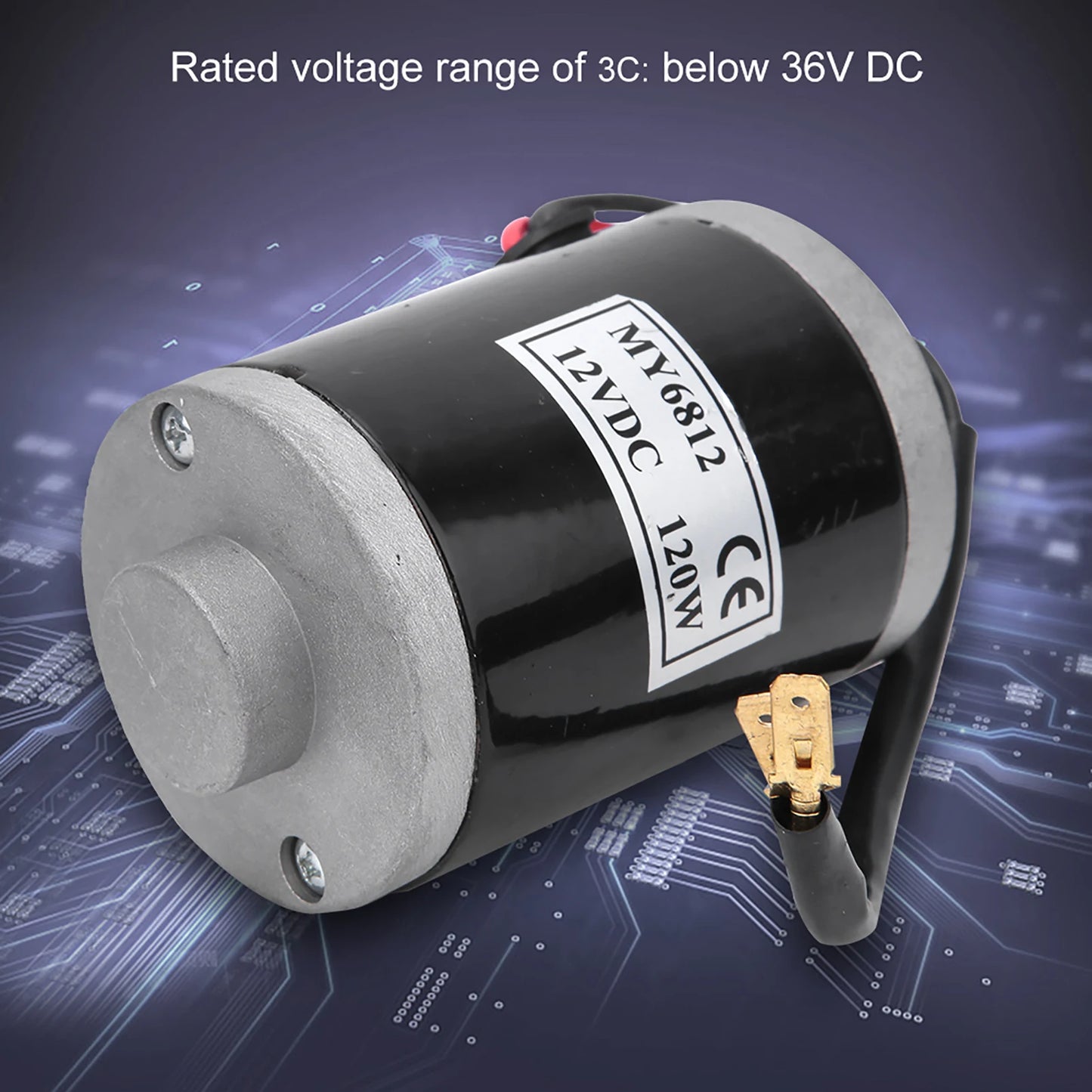 Brushed Motor MY6812 12V 120W High Speed Small Brush Motor with Belt Pulley Electric Scooter E Bike Accessory Bike Brushed Motor