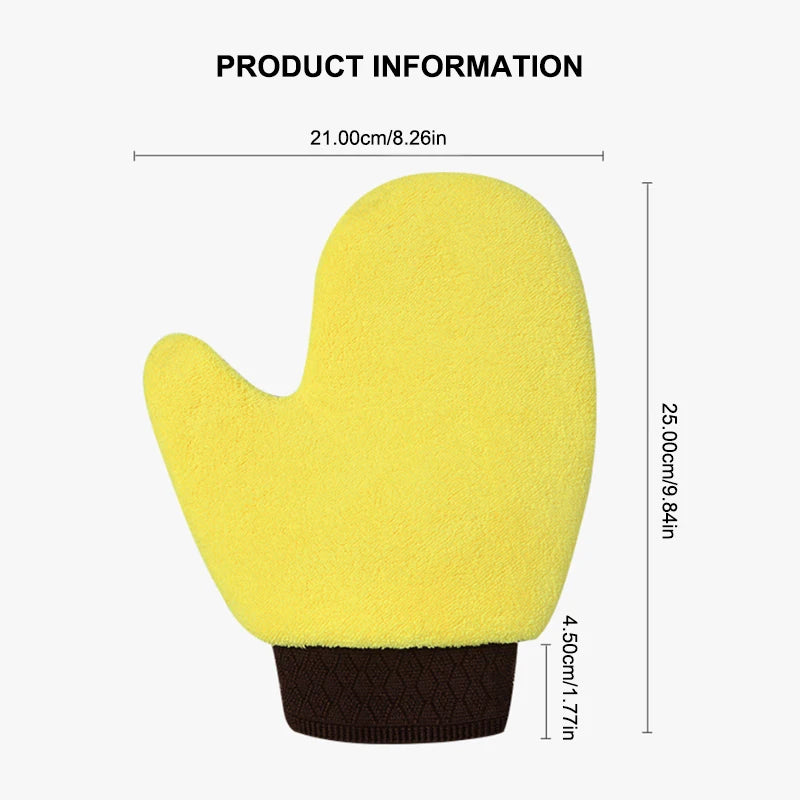 SEAMETAL Microfiber Car Washing Glove Double-Faced Thickened Coral Fleece Cleaning Brush Gloves Car Detailing Cleaner Care Tool