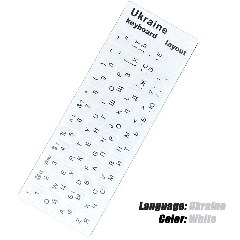 SR Ukraine Scrub Smooth 9 Stickers With Protective Film Layout Button Letters For Macbook PC Laptop Accessorie Computer Keyboard