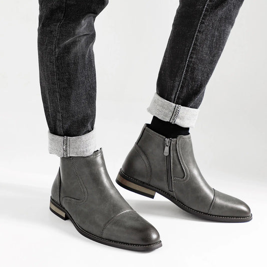 Boots Men Comfortable Fashion 2025 Brand Boots Leather