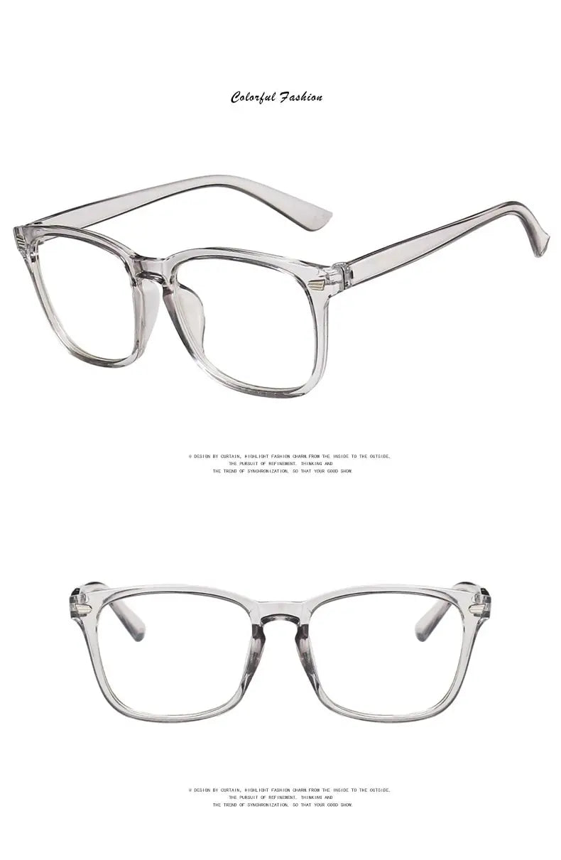 Blue Light Blocking Glasses Fashion Square Fake Eyelasses Anti Uv Ray Computer Gaming For Women And Men