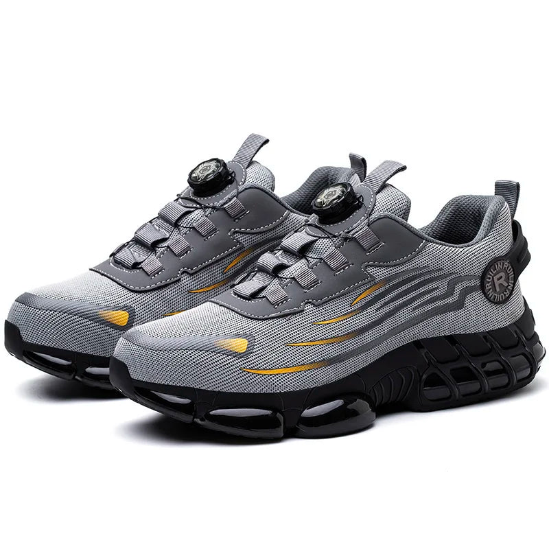 Indestructible Steel Toe Protective Safety Shoes Slip Resistant Abrasion Resistant Work Shoes Men Tough Comfortable Sneaker ﻿