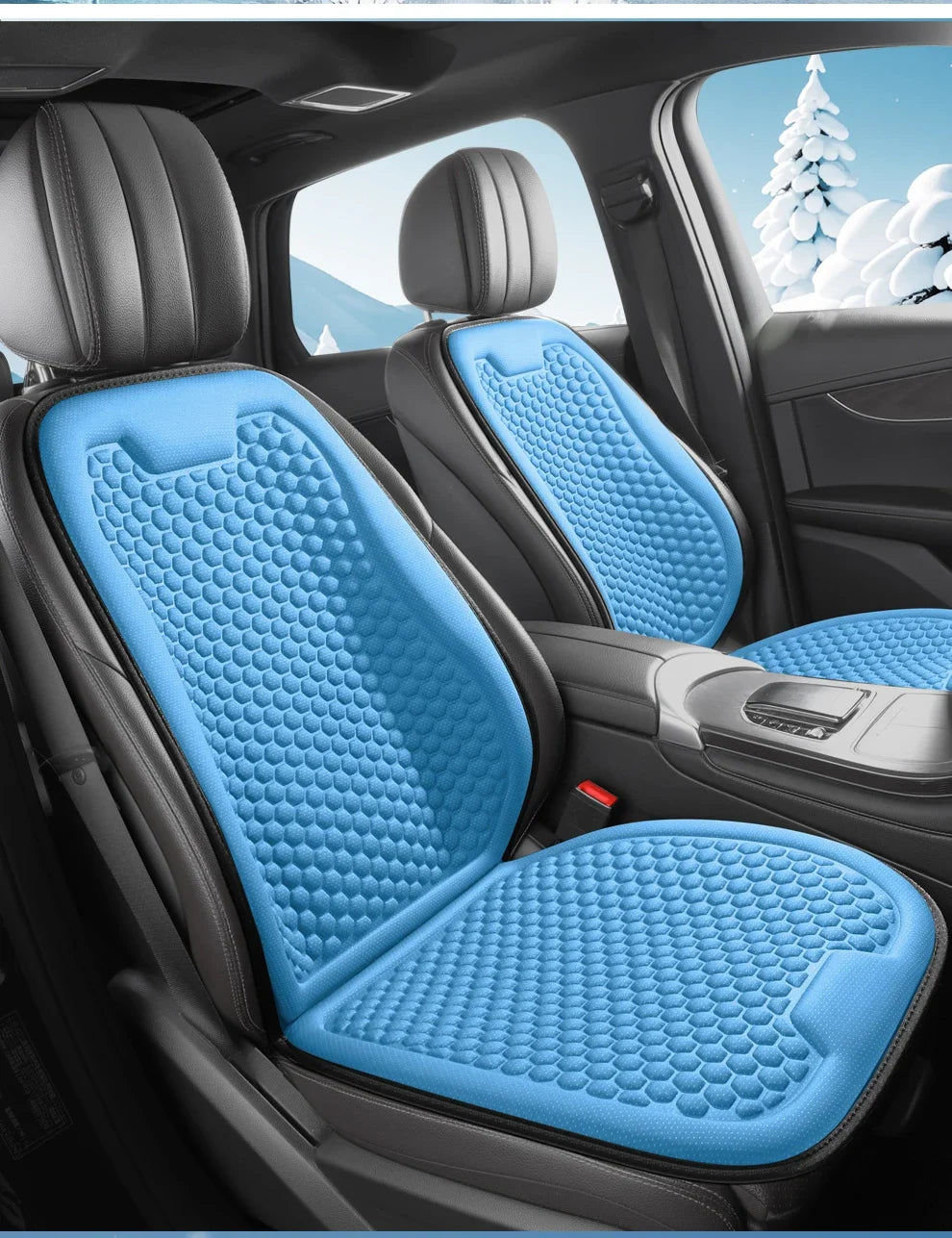 Breathable Comfortable Summer Cool Ice Silk Car Seat Cushions with 3D Spherical Protrusions Soft for Most Cars