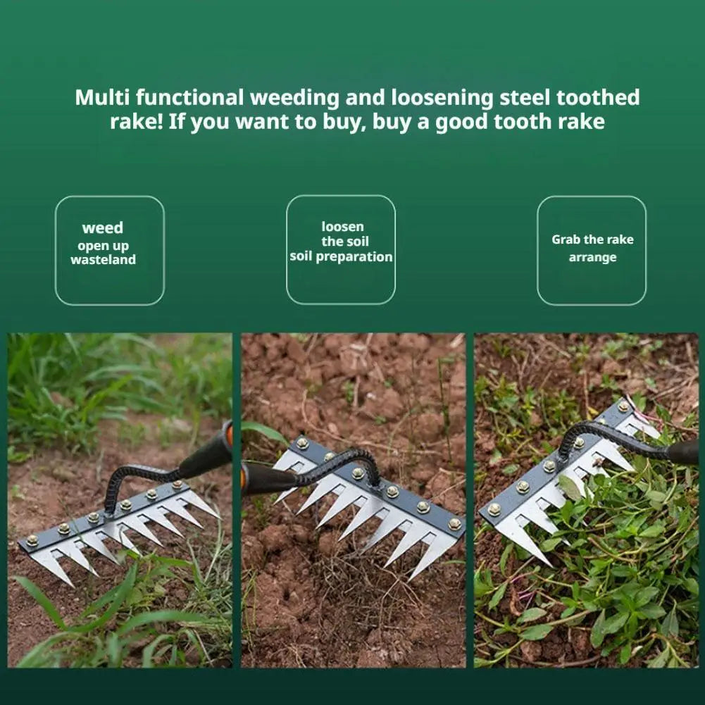5/6/7/8 Garden Hoe Weeding Tool Digging Wild Vegetables Weeding Loosening Soil Agricultural Farm Tools Menggang Rake