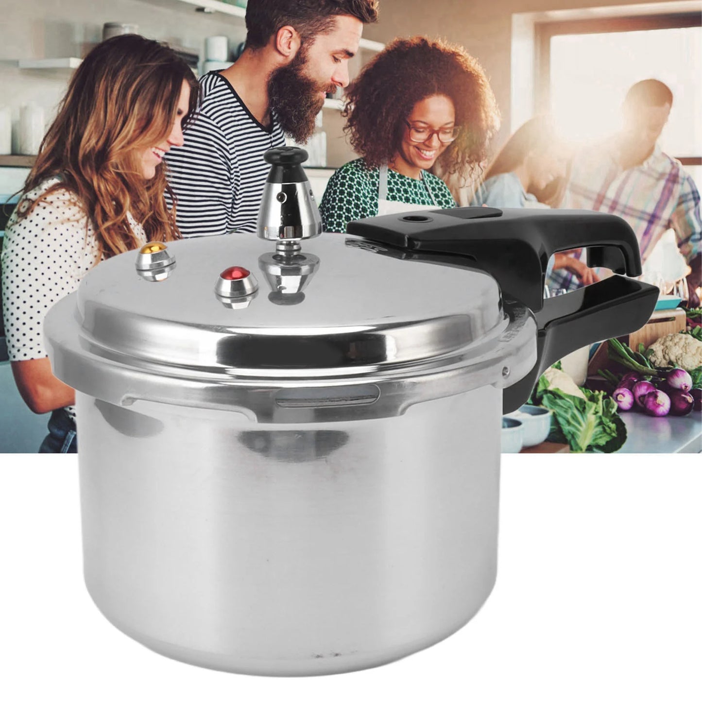 3 Liter Stainless Steel Pressure Cooker 3L Stainless Steel Pressure Cooker Cooking Various Foods Easy To Clean for Gas Stove