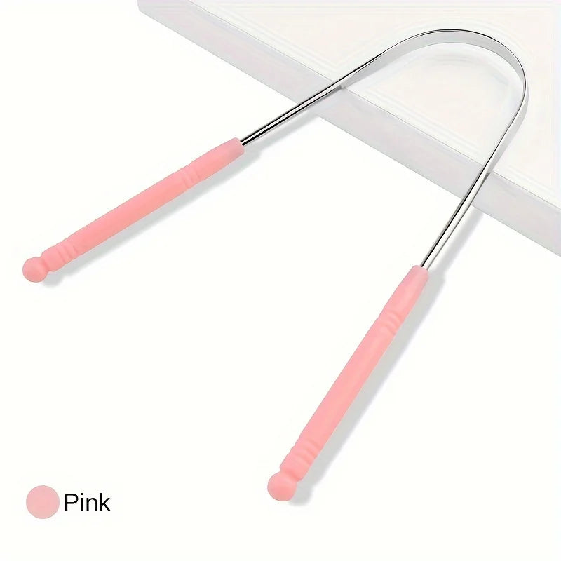 1PCS Stainless Steel Tongue Scraper Oral Tongue Cleaner Brush Tongue Toothbrush Oral Hygiene High Quality Tounge Scraper