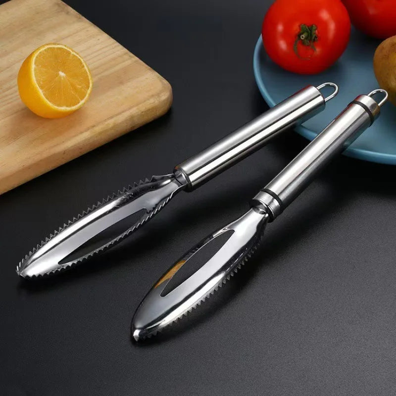 Stainless Fish Scales Scraping Graters Fast Remove Cleaning Peeler Scraper Bone Tweezers Tool Gadge Kitchen Accessorie Gadgets