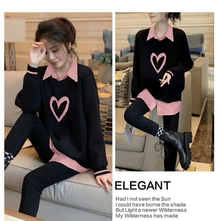 Pullovers Sweatshirts for Women Graphic with Orint on Female Clothes Y2k Japanese Streetwear Aesthetic Matching Warm E Kpop Tops