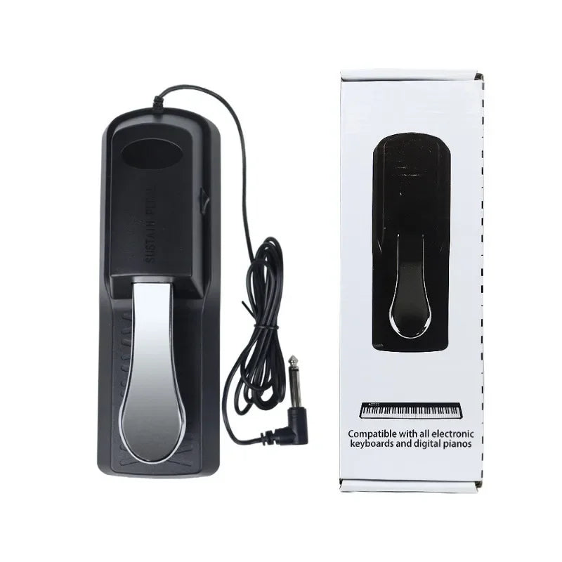 Piano sustain pedal, electronic organ, digital synthesizer switch, metal foot pedal, universal musical instrument accessories