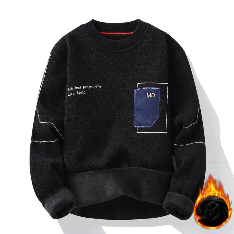 Pullovers Sweater For Men Men's Clothing Men's Sweat-shirt Spring Casual Streetwear Knit Autumn Fashion Hombre Warm Solid Male