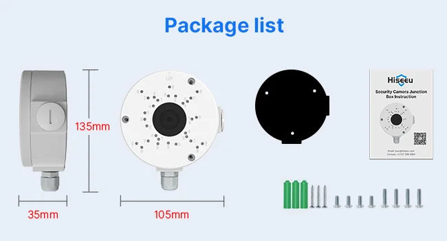 CCTV Camera Junction Box Waterproof Accessories Mount Base For All Kind Of Security Surveillance  Installation