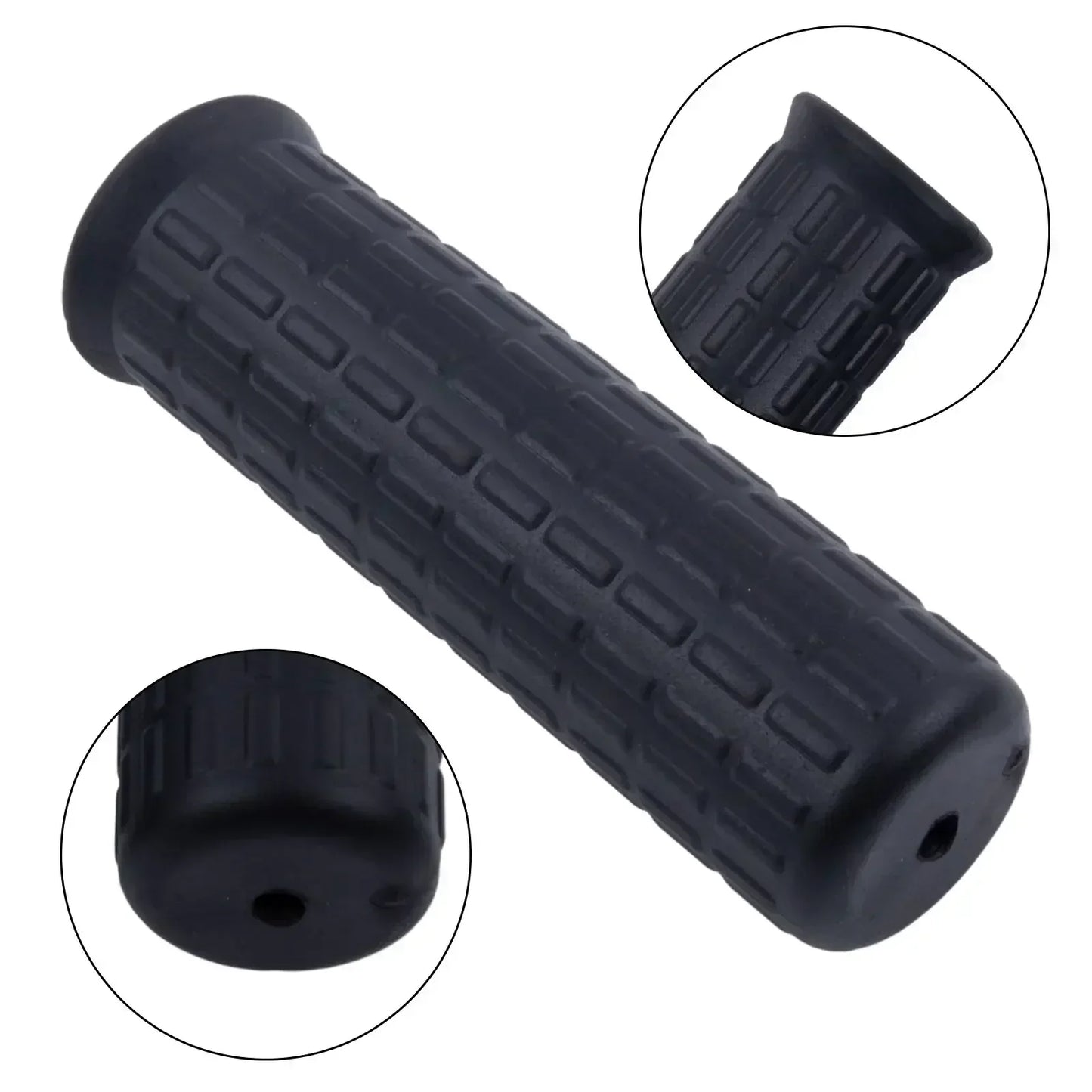 2pcs Wheelbarrow Handles Rubber Round Tubes Anti-Skid Shock Absorption Universal Weatherproof Replacement Handle Cover 12-32mm