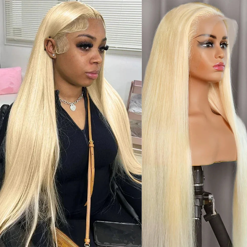 52 Inch 613 Blonde HD Lace Frontal Wig Human Hair Wigs 13x6 200 Density HD Transparent Lace Front Human Hair Wigs For Women