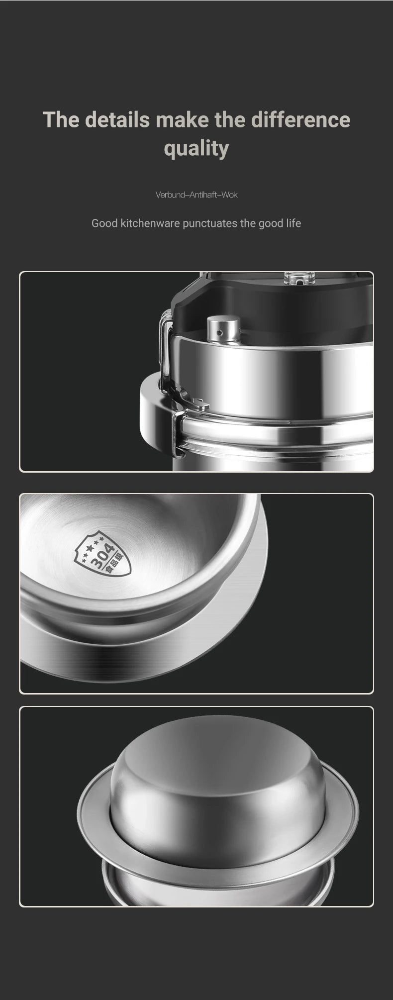 0.8-2L outdoor small pressure cooker camping 304 stainless steel portable kitchen rice cooker cooking tools pressure cooker