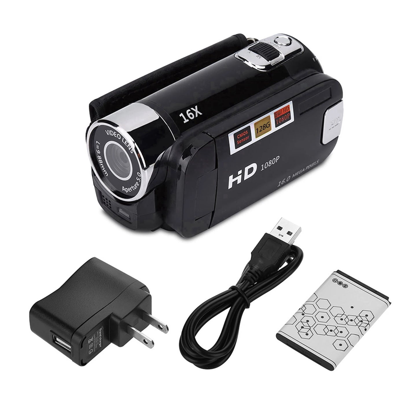 DV Camera Digital Camcorder HD Video Camera Full HD Rotation 16X High Definition Digital Camcorder Video DV Camera Digital DV