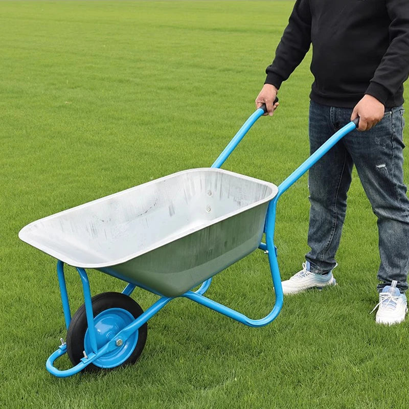 Hot Sale Metal Wheelbarrow With Pneumatic Wheels For Garden And Construction Use Building Equipment For Farm Tools