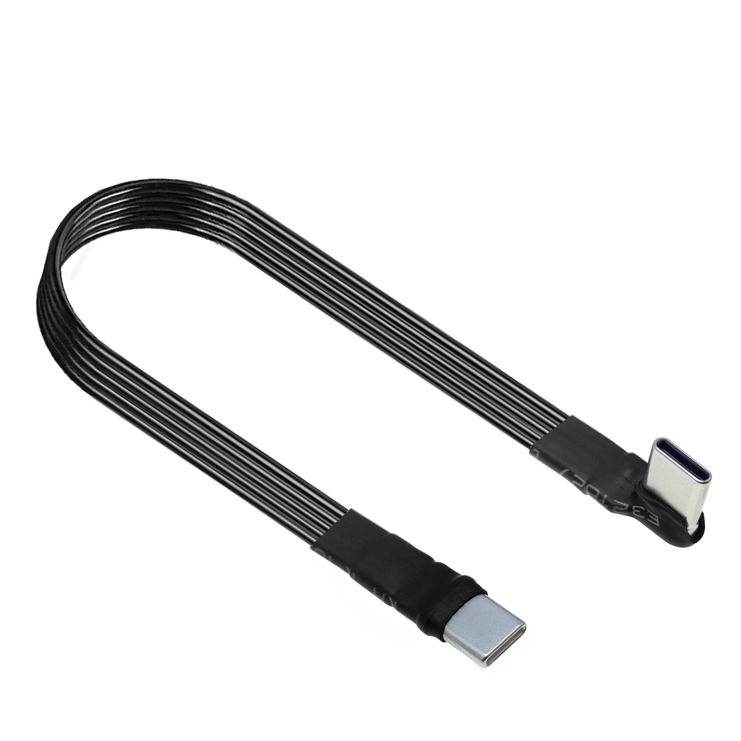 5CM 10CM 20CM 30CM 50CM 100CM USB 2.0 Type C to Type C Extension Cable 90° Adapter FPC FPV Band Flat USB C Cable 3A 5CM-100CM