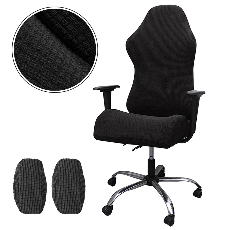 Jacquard Gaming Chair Covers Elastic Office Chairs Cover Armchair Slipcover Computer Chair Slipcovers with Armrest Covers