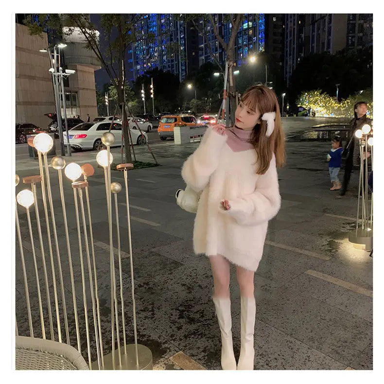 Pullovers Women Tender Loose Harajuku Chic Stylish Femme Korean Style Student Soft Elegant Aesthetic All-match Friends Casual