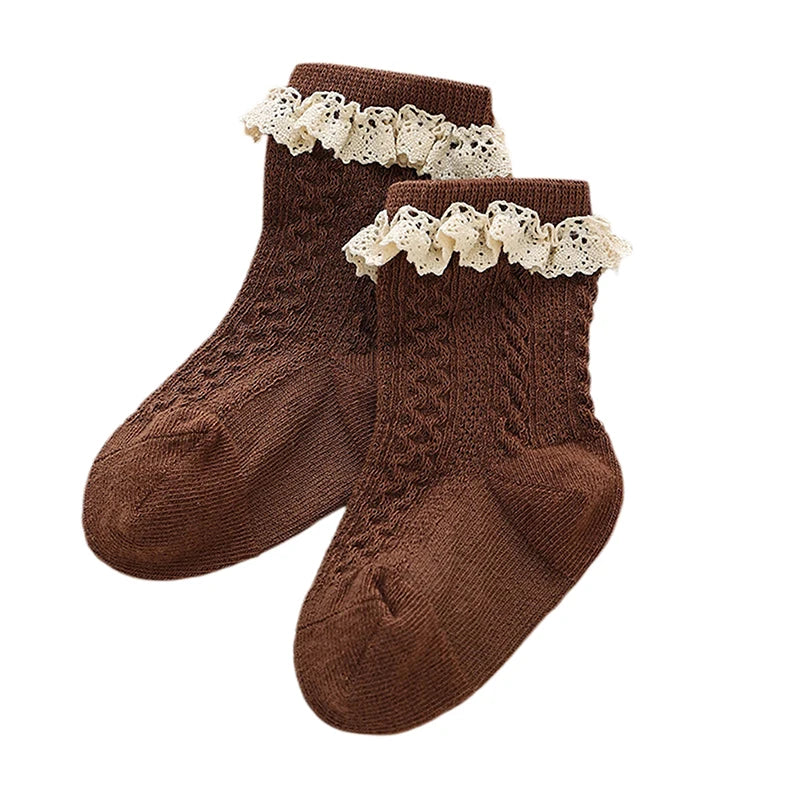 Adorable Infant Girls Ruffle Socks Perfect for Special Occasions like Baptisms Birthdays and Family Photoshoots