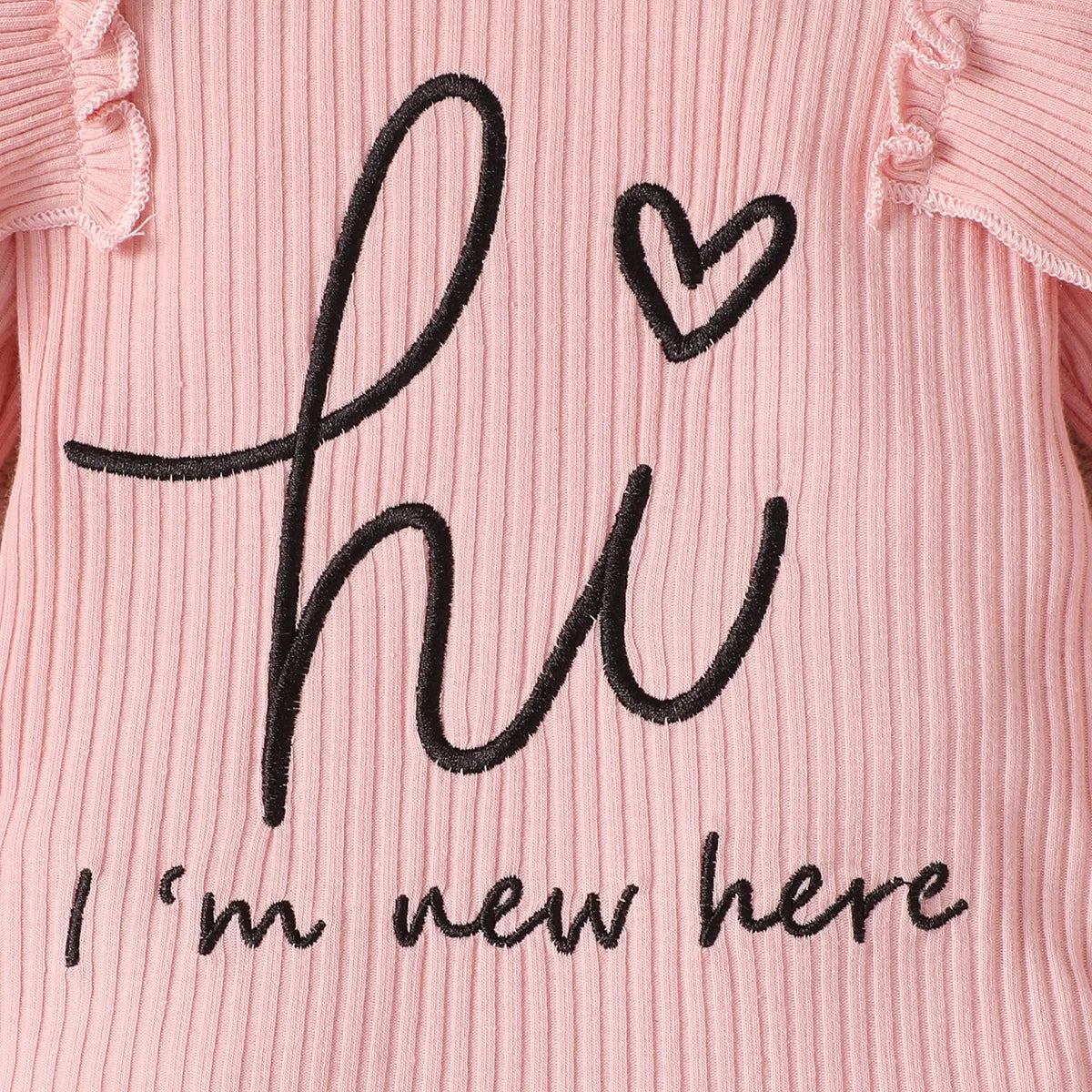 Winter  0-1  Years  Old  Infnat  Baby  Boys Long Sleeved Striped Letter Embroidered Top  And  Printed  Pants   Three-Piece Set