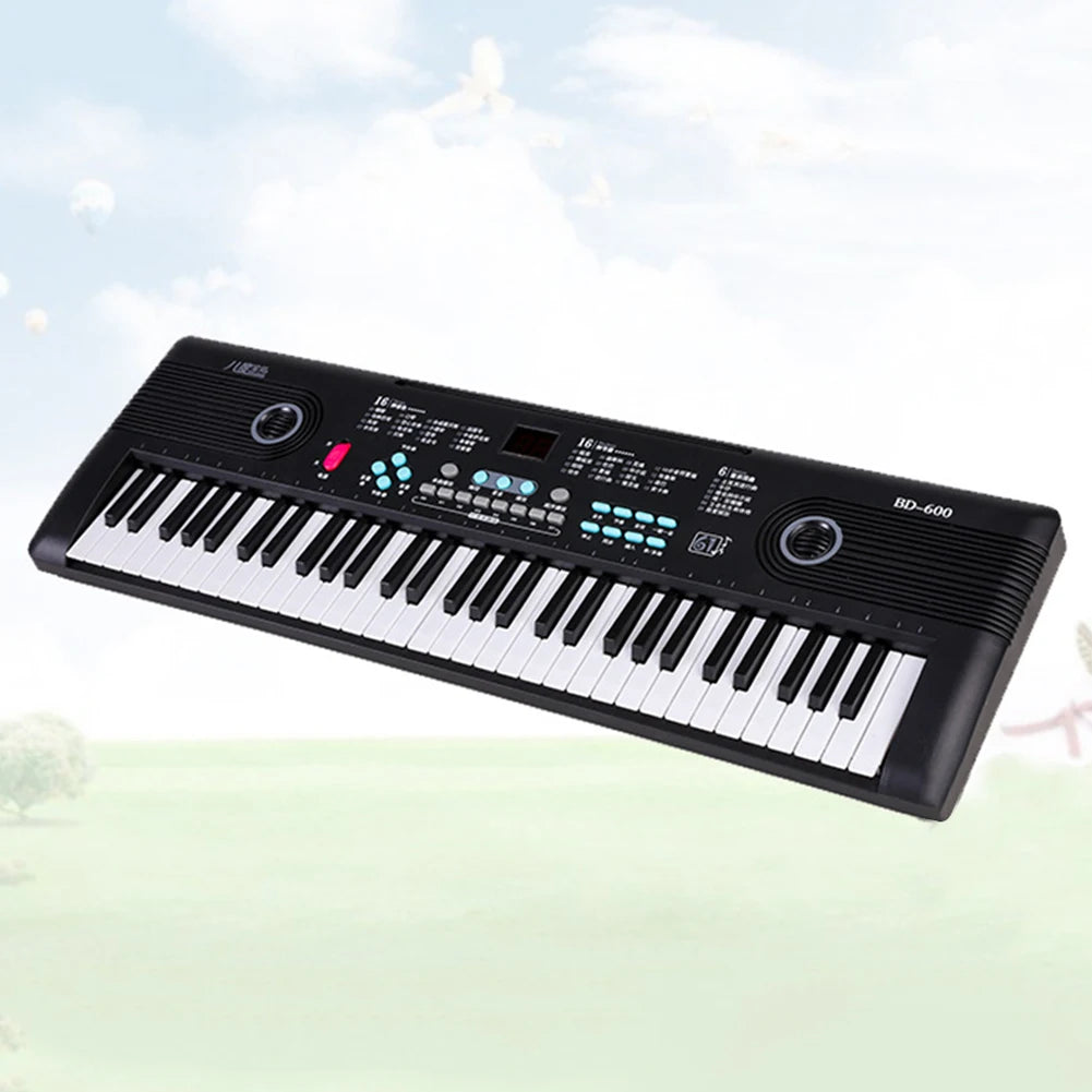 Professional Electric Piano 61 Keys Digital Electronic Piano with Microphone Adults Kids  Musical Instrument
