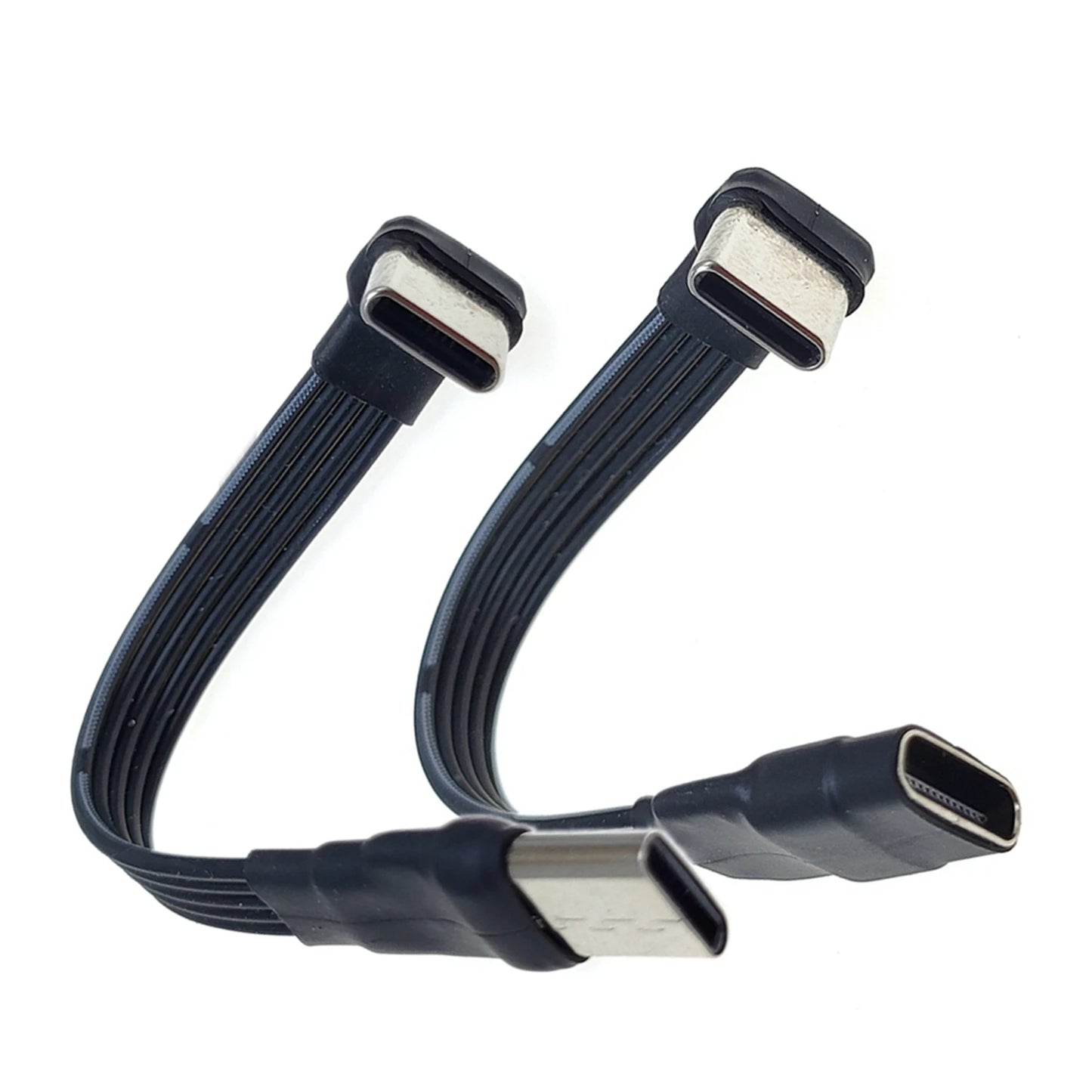 5CM 10CM 20CM 30CM 50CM 100CM USB 2.0 Type C to Type C Extension Cable 90° Adapter FPC FPV Band Flat USB C Cable 3A 5CM-100CM
