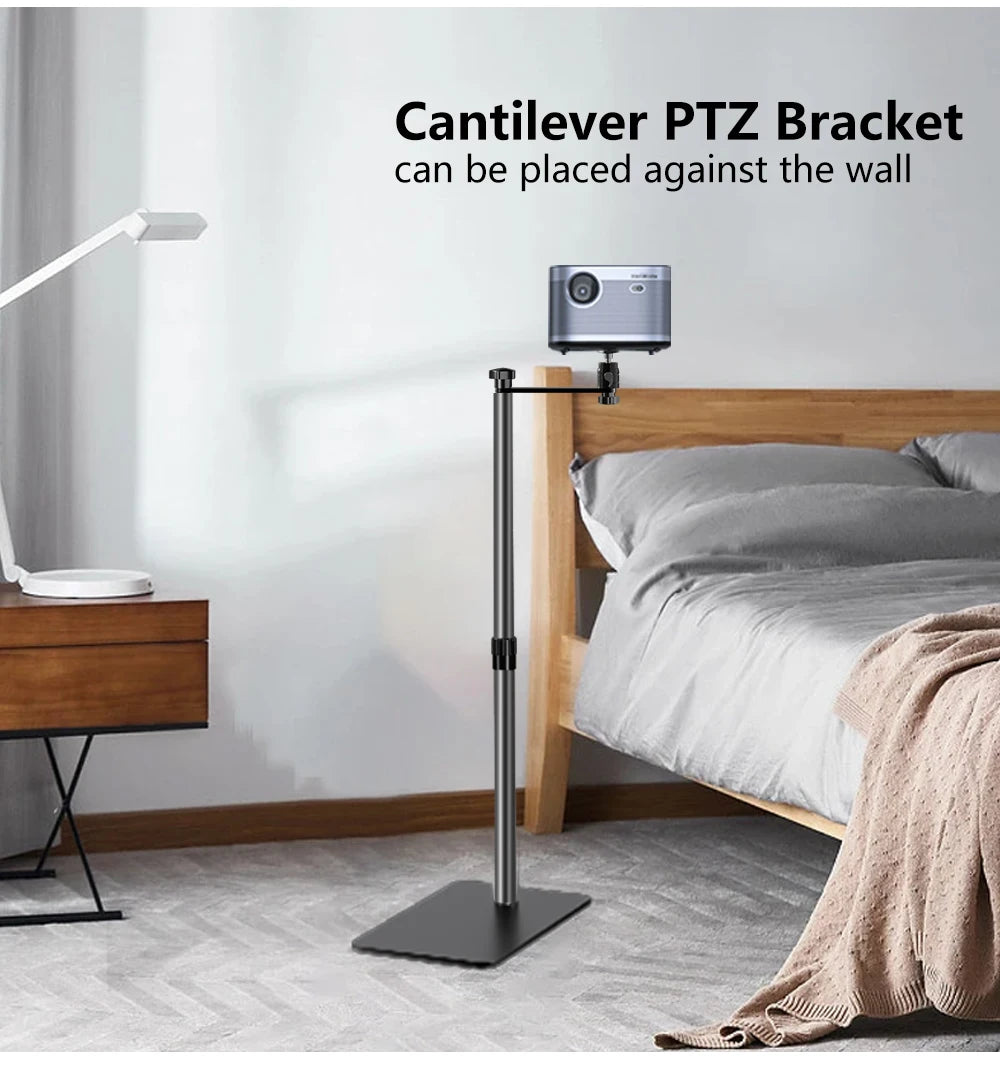 Ceiling/Floor Projector Support Stand Metal Holder Multi-angle Adjustable 360 ° Rotating Projector Bracket Film Video Projector