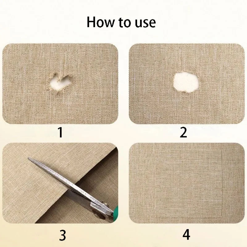 Self Adhesive Linen Fabric Adhesive Durable Linen Cloth for Sofa Furniture Car Seats Office Chairs Boxes Handicraft Handmade DIY