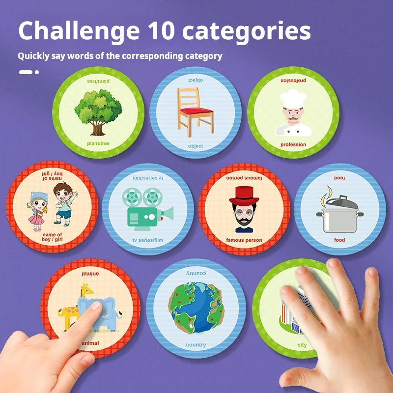 Children's Toys Spell English Word Game Card Quickly Say Words Interactive Board Game English Literacy Card