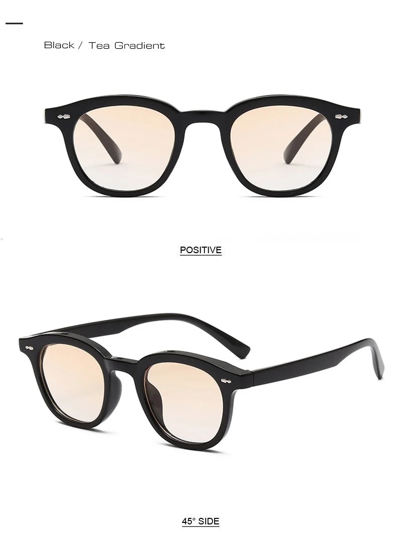 SHAUNA Ins Popular Trending Small Round Sunglasses Fashion Nail Glasses UV400